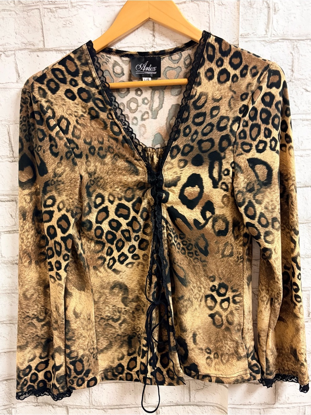Vintage Artex Collection Animal Print Top